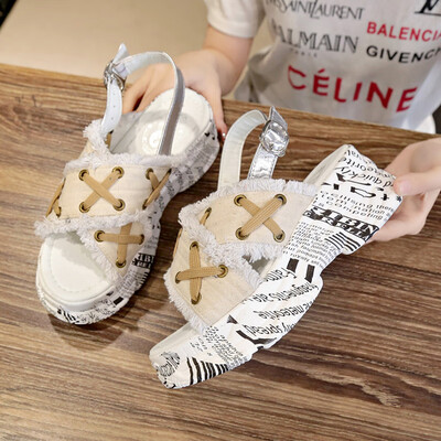 

Sports Sandals Womens Summer 2019 New Korean ulzzang Net Red Sponge Cake Thick Bottom Fashion Leisure Sandals