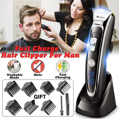 

Professional Hair Clipper Digital Hair Trimmer Rechargeable Electric Cordless Mens Hair Cutting Machine Beard Trimer Drop Ship