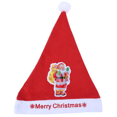 

Santa Claus Style Christmas Glow Cap Ornaments Non-Woven Fabric Xmas Hats
