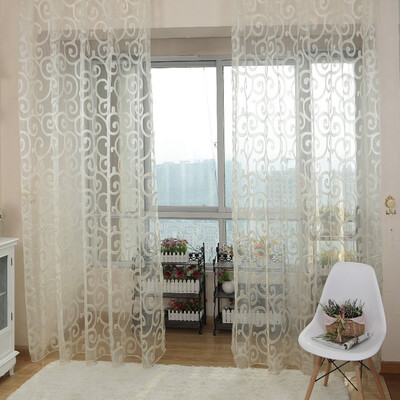 

Yarn Window Tulle Curtains Window Voile Curtains for Living Room Kitchen