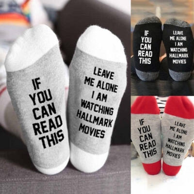 

Personality Unisex Cotton Socks Fun Words Teenager Long Socks Casual Ankle Socks