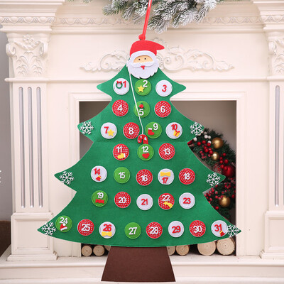 

Tailored Christmas Tree Calendar With Ornaments Xmas For Child Gifts Door Wall Hanging