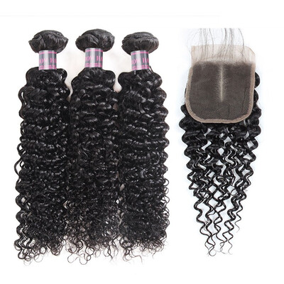 

Ishow Malaysian Kinky Curly Hair With Closure 3Bundles 7A Malaysian Kinky Curly Virgin Hair With Closure 100 Human Hair