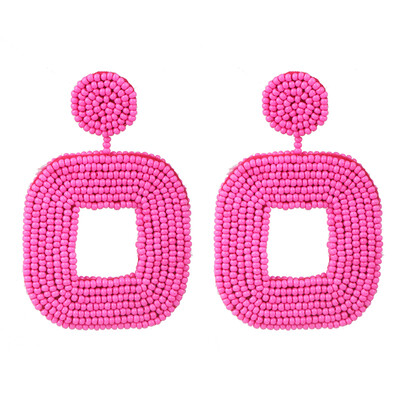 

2019 New Heart Beads Gold Metal Love Drop Earrings Hollow Geometric Earrings Women Gifts Jewelry Brincos