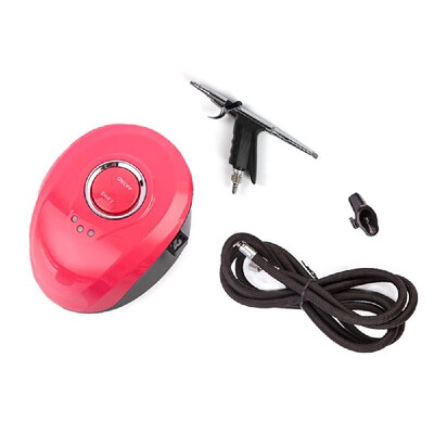

Nozzle Airbrush with Portable Mini Air Compressor Kit for Art Painting Makeup Manicure Craft Cake Spray Model Nail Art Tool Set