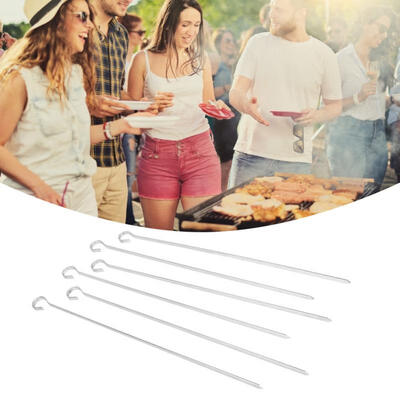 

Greensen 6Pcs Stainless Steel BBQ Grilling Fork Sticks Skewer Grill Set Outdoor Picnic Camping Barbecue