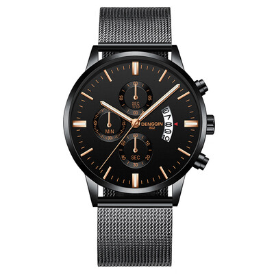 

Gobestart Luxury Quartz Sport Military Stainless Steel Dial Band Wrist Watch