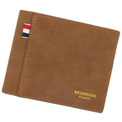 

Men PU Wallet Retro Business Matte Three Fold Short Wallet Coin Bags Fashion Purse Large Capacity