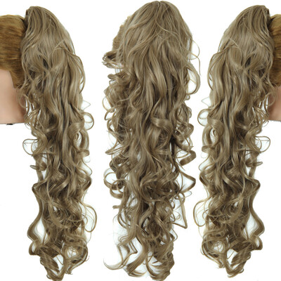 

〖Follure〗Long Clip-in Curly Claw Jaw Ponytail Clip In Hair Extensions Wavy Hairpiece