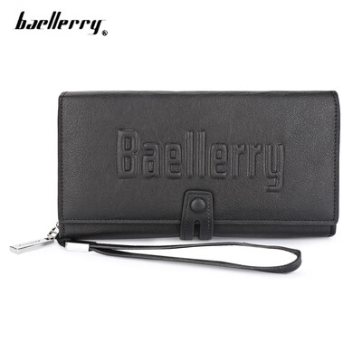 

Baellerry Letter PU Leather Handle Strap Card Holder Men Clutch Wallet