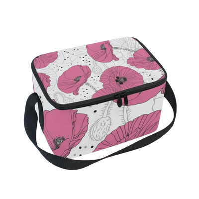 

ALAZA Lunch Box Insulated Beautiful Flowers Lunch Bag Large Cooler Tote Bag for Men Women