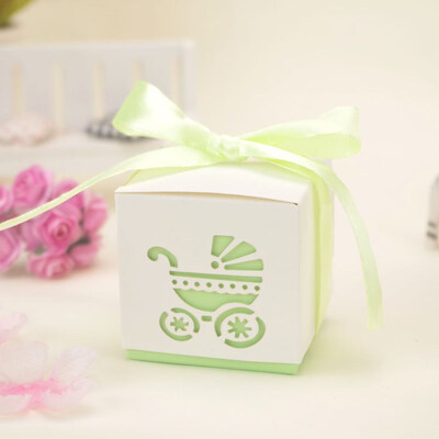 

FUNNYBUNNY 5pcs Baby Shower Ribbon Favour Gift Candy Boxes Wedding Favors&Gifts for Wedding