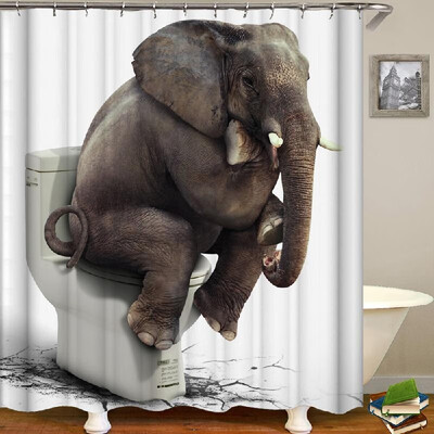 

Shower Curtain Animal Print Blackout Curtains Waterproof Mildew-proof Bathroom Curtain 71"x71