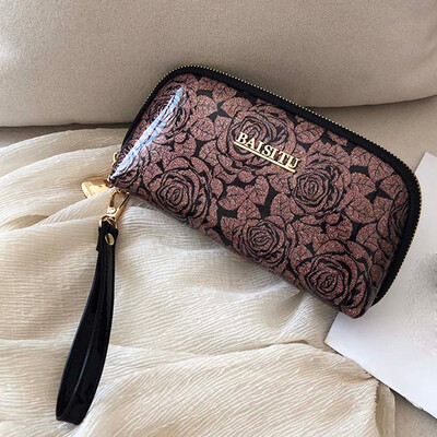 

Tailored Womens Fashion Clutch Large Capacity Wallet Tote Zipper Wristband Bag