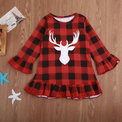 

Baby Girls Kid Toddler Long Sleeve Dress Outfit Casual Clothes Dresses