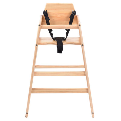 

Wooden Baby High Chair Feeding Seat-Natural