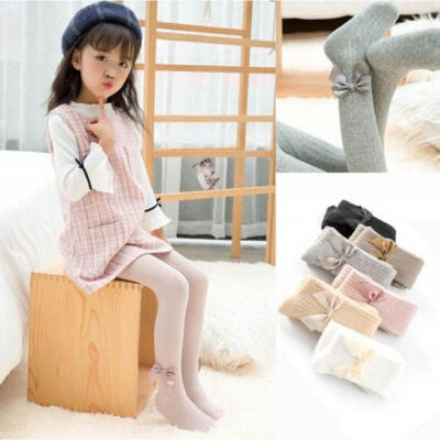 

Toddler Kids Baby Girl Cotton Warm Tights Pantyhose Autumn Spring Bownot Cute Children Girl Stockings