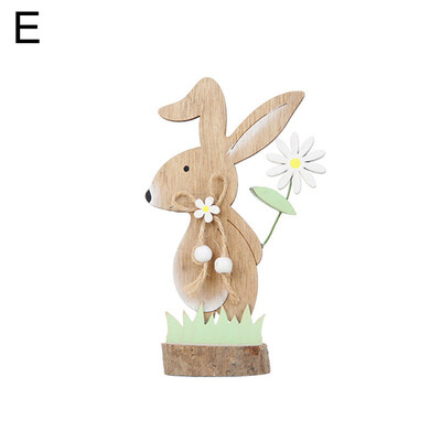 

Wooden Easter Rabbit Bunny Owl Bird Desktop Ornament Home Party Office Decor