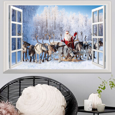 

〖Follure〗3D Christmas Wall Sticker Removable Mural Decals Vinyl Art Living Room Decors