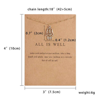 

With Card Trendy Necklace Lotus Hollow Pendant Alloy Paper Card Necklace Women Minimalist Clavicle Chain Choker Necklace Gift