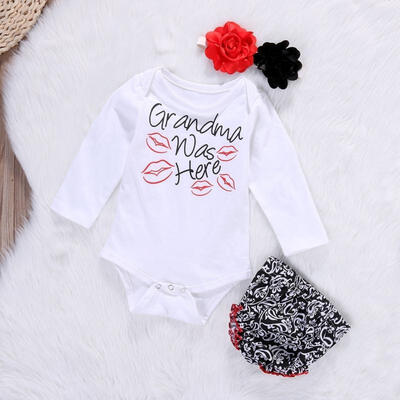 

Toddler Newborn Baby Girls Tops RomperPantsF&ampampampltwbr &ampampampgtlower Headband Outfit Set Clothes