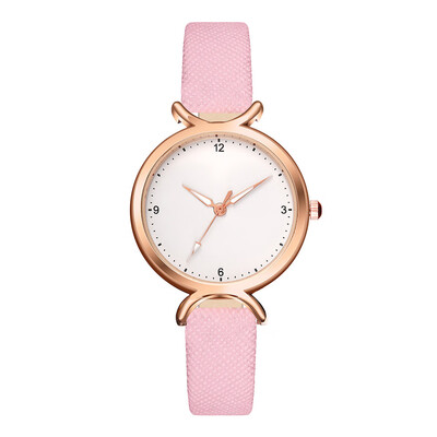 

Simple Style Point Plus Roman Numerals Gold Border Ladies Watch High Quality Quartz Wristwatch Relogio Feminino Hot Sale