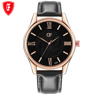 

Gobestart Hot Man Leather Watch Whatever Late Anyway Letter Watches New Pointer glow