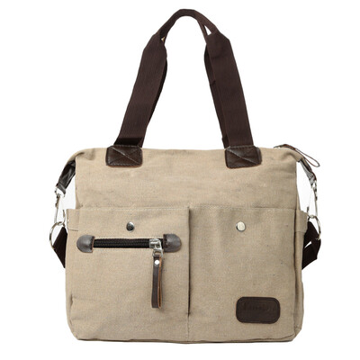 

Men Womens Canvas Handbag Large Capacity Travel Crossbody Bag Shoulder Bag Outdoors