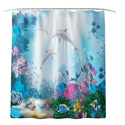 

Gobestart Non Slip Toilet Polyester Cover Mat Set Bathroom Shower Curtain