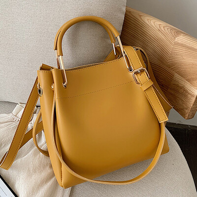 

Women 2019 spring&summer new Korean handbag simple shoulder Messenger bag Joker womens bag bucket bag
