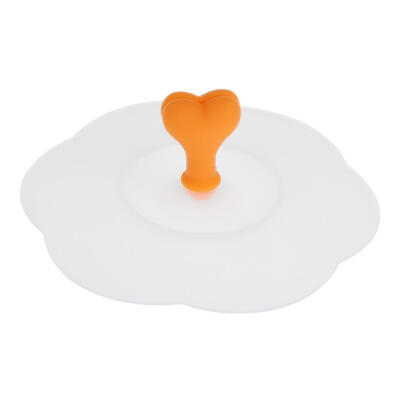 

Dustproof Heart Silicone Sealing Cup Lid Thermal Insulation Tea Bowl Cover