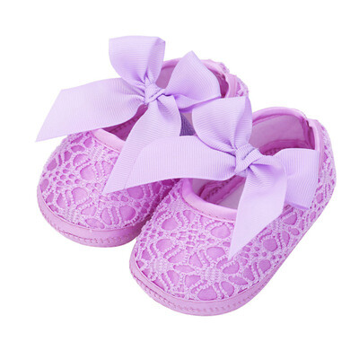 

Baby Shoes Girl Anti-Slip Shoes With Bowknot Casual Sneakers Toddler Soft Soled First Walkers Fashion Lace 0-24M Newborn Gifts
