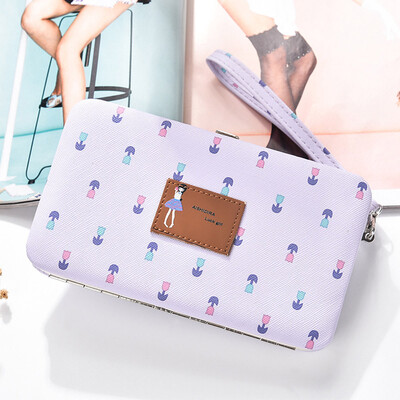 

Tailored Women Leather Long Handbag Floral Cute Wallet Holder Multi-functional Wallet
