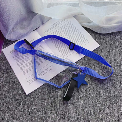 

Tailored Womens Fashion Solid Color Stars Shoulder Bag Transparent Diagonal Package