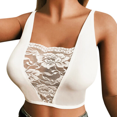 

Toponeto Sexy Women Hollow Out Elastic Cage Bra Bandage Strappy Halter Bra Bustier Top