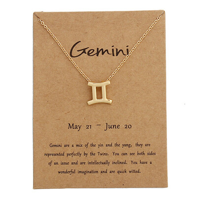 

Constellation Pendant Necklace Sign Necklace Birthday Gifts Message Card For Women Girls