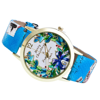 

Ladies Girls Female Clock Christmas Quartz-watch Top Brand Santa Claus Cartoon Watch Women Montre Femme Relogio Feminino &Ff