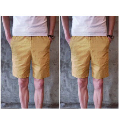 

Mens Cargo Shorts Pants Casual Summer Beach Sport Gym Trousers Plain Elastic