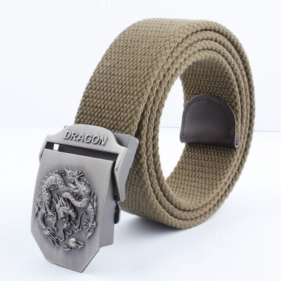 

Chinese style Men Belt Automatic buckle men casual dragon Belt Men thickening Canvas Belt Outdoor Men tidal current cowboys Belt