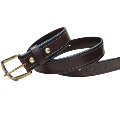 

35 wide leather belt copper buckle square leather head unisex casual wild belt