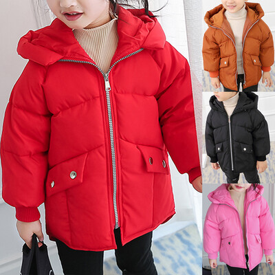 

Fashion Kids Girls Boys Coat Winter Warm Cotton Bright Space Bread Down Jackets