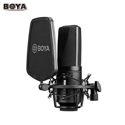 

BOYA BY-M1000 Professional Large Diaphragm Condenser Microphone Podcast Mic Kit Support CardioidOmnidirectionalBidirectional wit