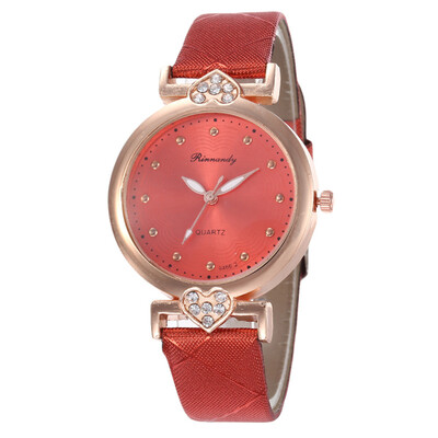 

Summer popular peach heart diamond fashion wild ladies watch simple student watch