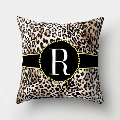 

Toponeto English Alphabet Pillow Print Cushion Flower Pillowcase Cover Room Decoration