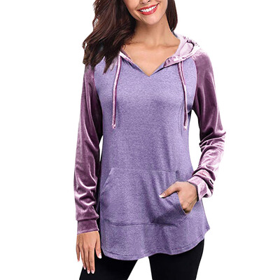 

Toponeto Women Casual Solid Long Sleeve Pullover Blouse Shirts Sweatshirt BUL