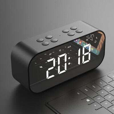 

Bluetooth 50 Portable Wireless Bluetooth Speaker Column Subwoofer Music Sound Box LED Time Snooze Alarm Clock