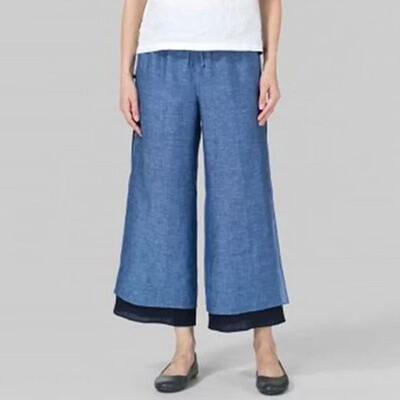 

Women Summer Loose Long Pants Palazzo Harem Holiday Boho Trouser Vintage Casual