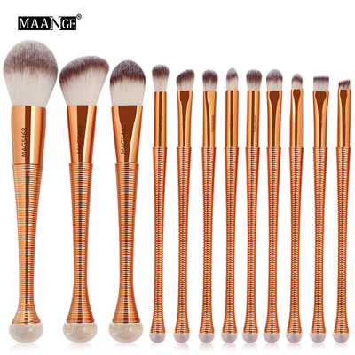

Toponeto New Arrival 12Pc Mermaid Foundation Eyeshadow Contour Eye Lip Makeup Brushes Set
