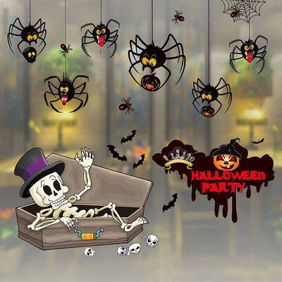 

Halloween Window Clings Decals Window Stickers Halloween Decorations Kit For Kids Rooms Bar Party Wall Sticker Home Decor