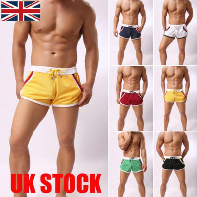 

UK Mens Fitness Short Pants Breathable Shorts Gym Running Casual Beach Sports